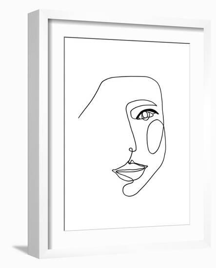 Face Line 1-Design Fabrikken-Framed Art Print