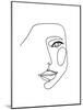 Face Line 1-Design Fabrikken-Mounted Art Print