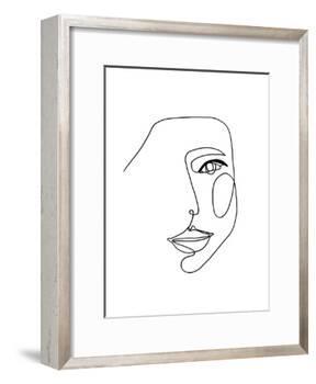 Face Line 1-Design Fabrikken-Framed Art Print