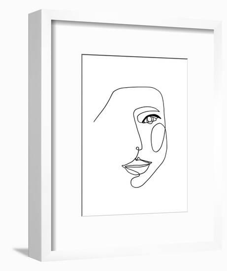 Face Line 1-Design Fabrikken-Framed Art Print