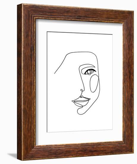 Face Line 1-Design Fabrikken-Framed Art Print