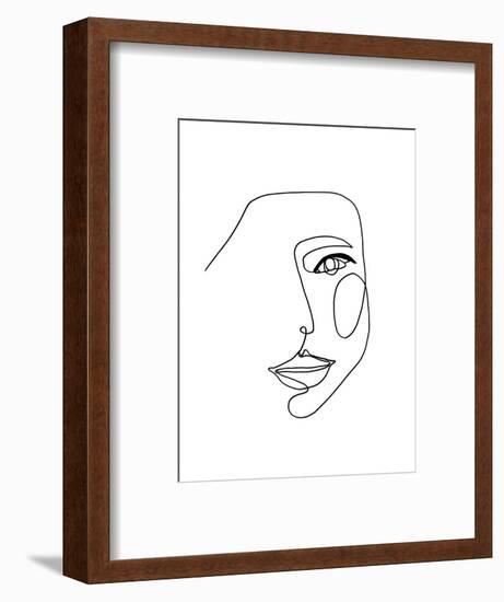 Face Line 1-Design Fabrikken-Framed Art Print