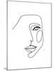 Face Line 1-Design Fabrikken-Mounted Art Print