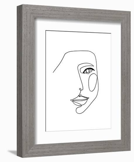 Face Line 1-Design Fabrikken-Framed Premium Giclee Print