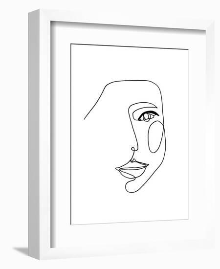 Face Line 1-Design Fabrikken-Framed Premium Giclee Print