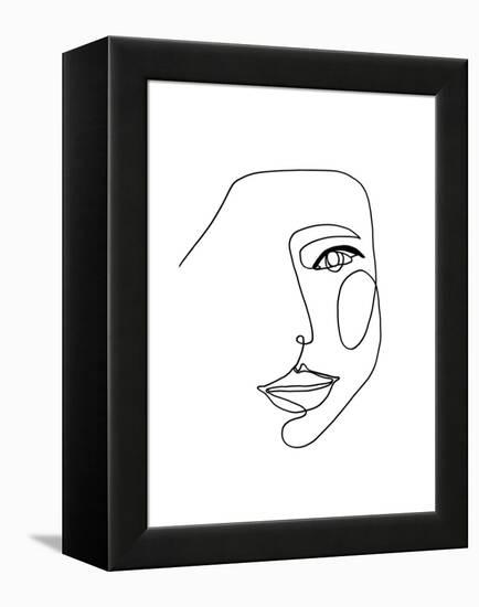 Face Line 1-Design Fabrikken-Framed Stretched Canvas