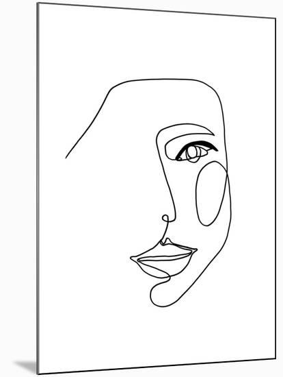 Face Line 1-Design Fabrikken-Mounted Premium Giclee Print