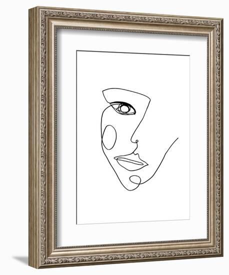 Face Line 2-Design Fabrikken-Framed Art Print