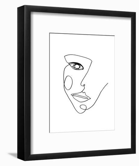 Face Line 2-Design Fabrikken-Framed Art Print