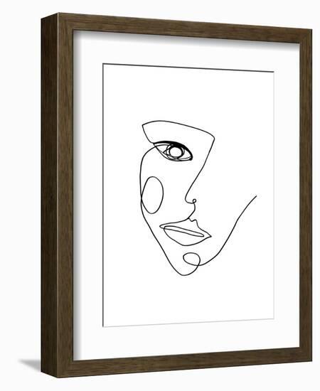 Face Line 2-Design Fabrikken-Framed Art Print