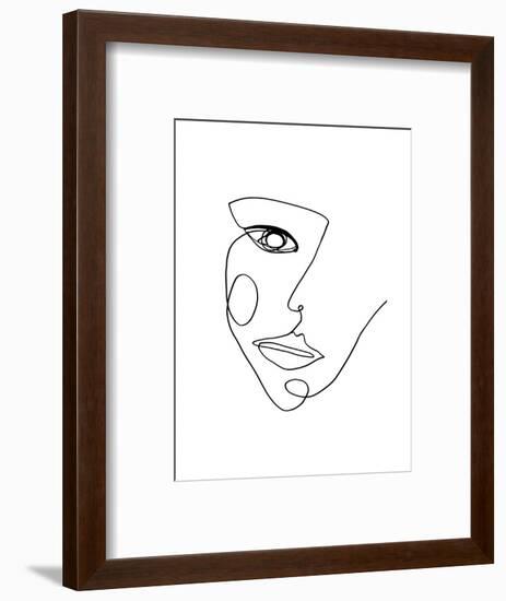 Face Line 2-Design Fabrikken-Framed Art Print