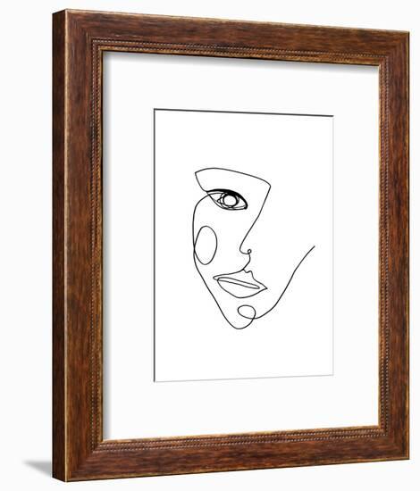 Face Line 2-Design Fabrikken-Framed Art Print