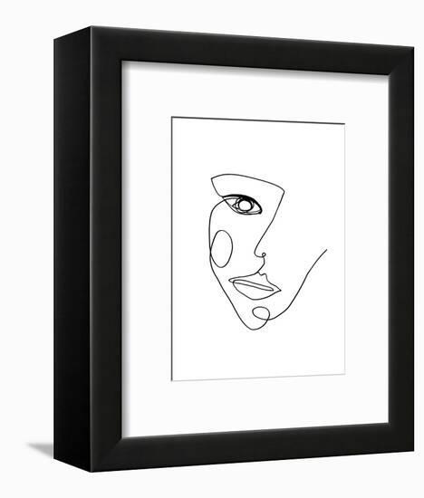 Face Line 2-Design Fabrikken-Framed Art Print