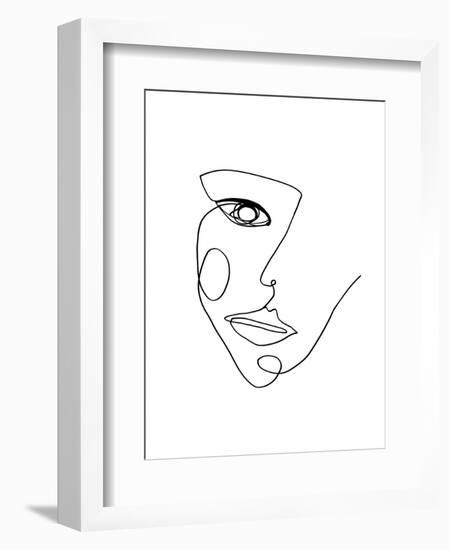 Face Line 2-Design Fabrikken-Framed Art Print