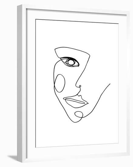 Face Line 2-Design Fabrikken-Framed Art Print