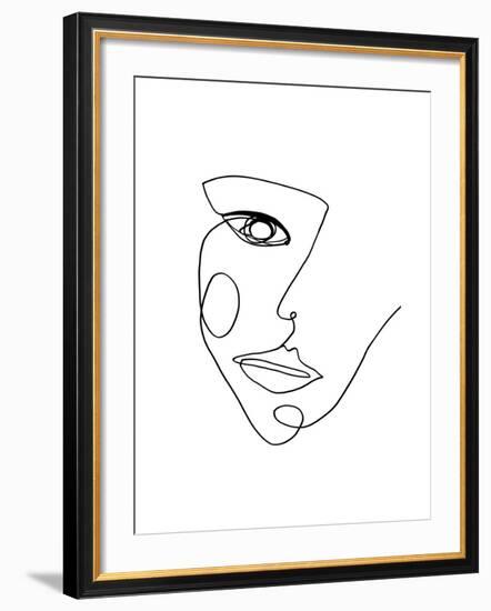 Face Line 2-Design Fabrikken-Framed Art Print