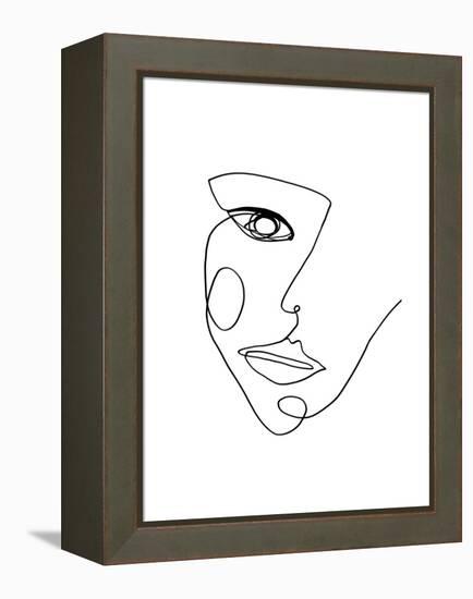 Face Line 2-Design Fabrikken-Framed Stretched Canvas