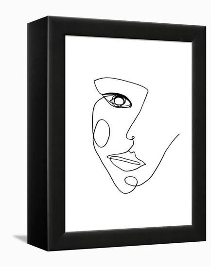 Face Line 2-Design Fabrikken-Framed Stretched Canvas