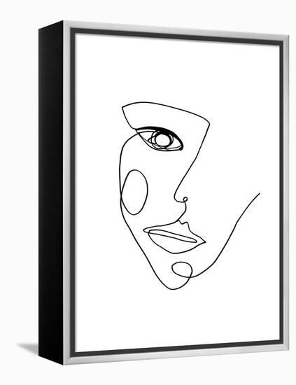 Face Line 2-Design Fabrikken-Framed Stretched Canvas