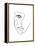 Face Line 2-Design Fabrikken-Framed Stretched Canvas