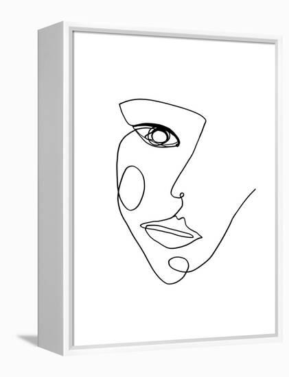 Face Line 2-Design Fabrikken-Framed Stretched Canvas