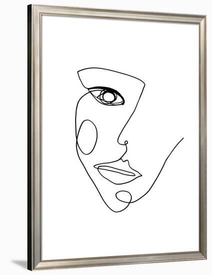 Face Line 2-Design Fabrikken-Framed Art Print