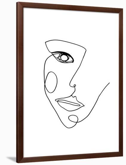 Face Line 2-Design Fabrikken-Framed Art Print