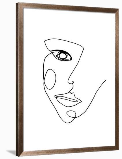 Face Line 2-Design Fabrikken-Framed Art Print