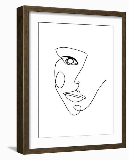 Face Line 2-Design Fabrikken-Framed Art Print