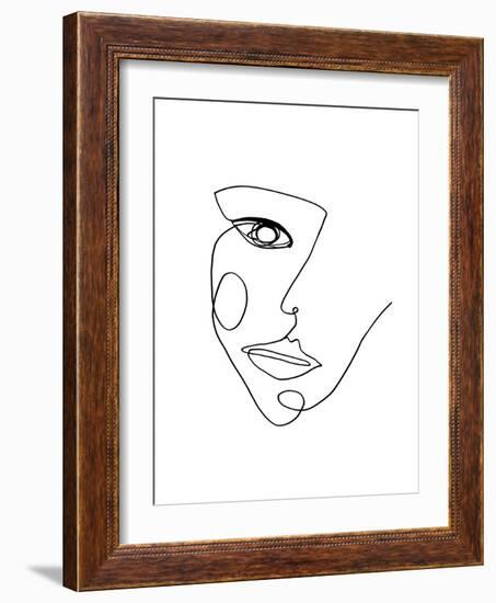 Face Line 2-Design Fabrikken-Framed Art Print