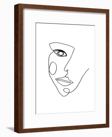 Face Line 2-Design Fabrikken-Framed Art Print