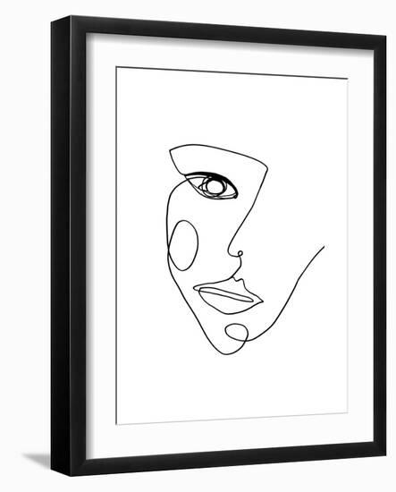 Face Line 2-Design Fabrikken-Framed Art Print