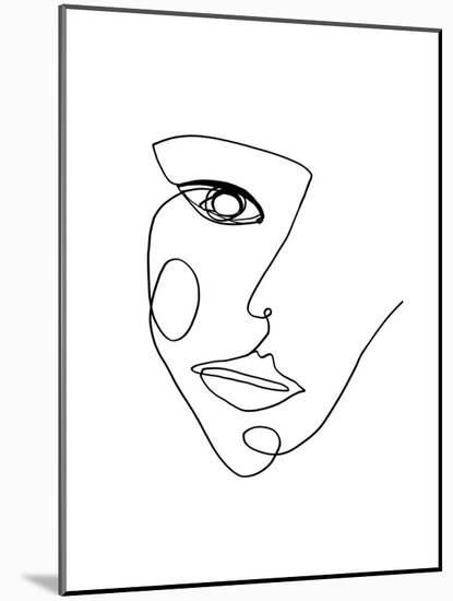 Face Line 2-Design Fabrikken-Mounted Art Print