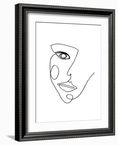 Face Line 2-Design Fabrikken-Framed Art Print