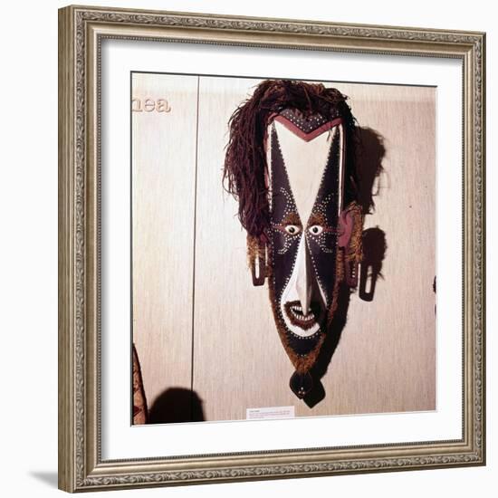 Face-Mask worn in dances to celebrate the wild plum harvest, New Guinea-Unknown-Framed Giclee Print