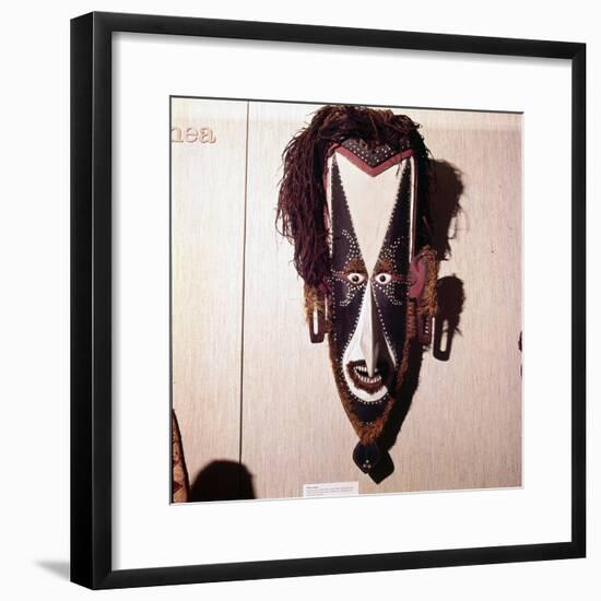 Face-Mask worn in dances to celebrate the wild plum harvest, New Guinea-Unknown-Framed Giclee Print