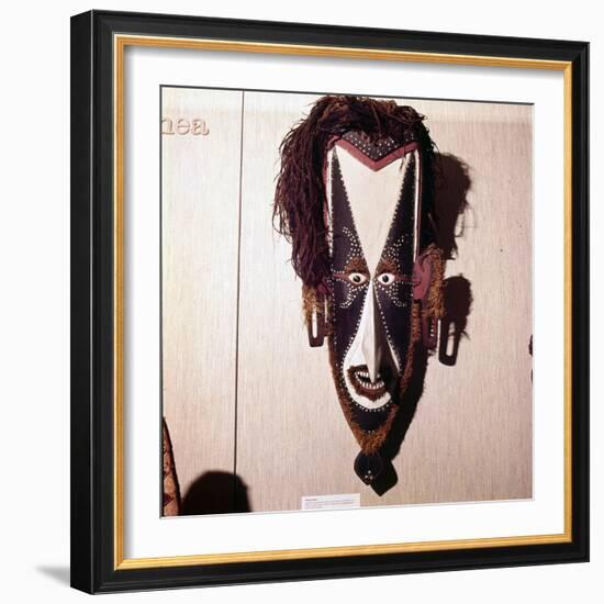 Face-Mask worn in dances to celebrate the wild plum harvest, New Guinea-Unknown-Framed Giclee Print