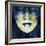 Face of a Woman, Overlayed with Flower Decoration in Blue-Alaya Gadeh-Framed Photographic Print