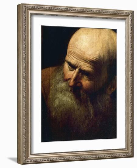 Face of Abraham, Detail of Sacrifice of Isaac-Caravaggio-Framed Giclee Print