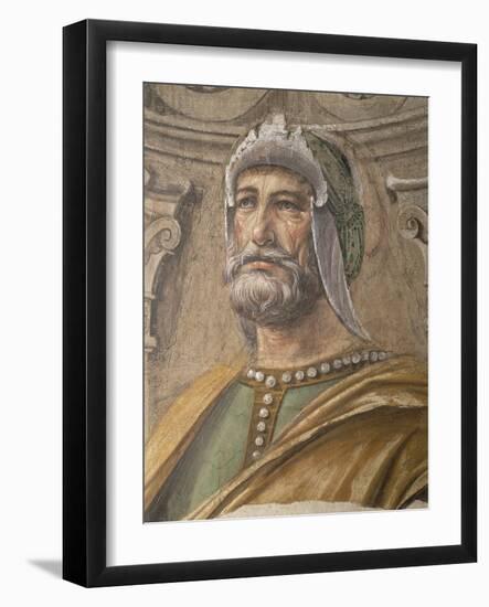 Face of Man, Detail from the Army Men, 1481-Donato Bramante-Framed Giclee Print