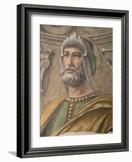 Face of Man, Detail from the Army Men, 1481-Donato Bramante-Framed Giclee Print