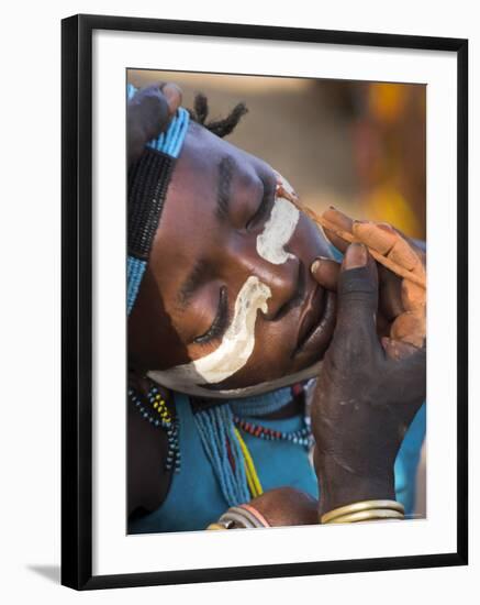 Face Painting with a Mixture of Clay, Turmi, Ethiopia-Jane Sweeney-Framed Photographic Print