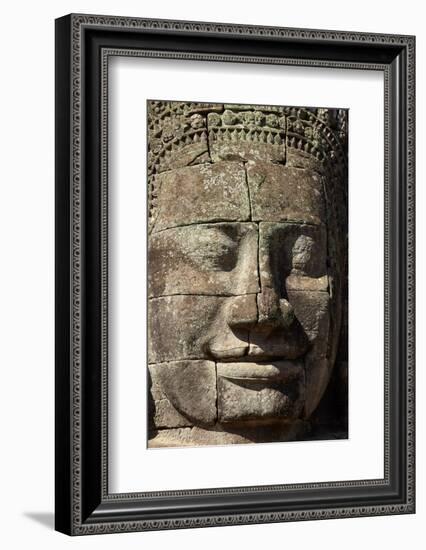 Face Thought to Depict Bodhisattva Avalokiteshvara, Angkor World Heritage Site-David Wall-Framed Photographic Print