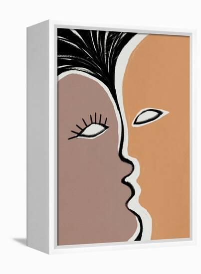 Face to Face 2-Design Fabrikken-Framed Stretched Canvas