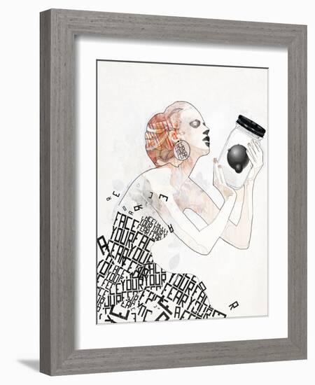 Face Your Fears-Mydeadpony-Framed Art Print