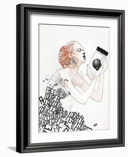 Face Your Fears-Mydeadpony-Framed Art Print