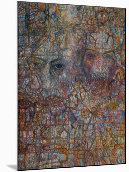 Faces, 1940-Pavel Nikolayevich Filonov-Mounted Giclee Print