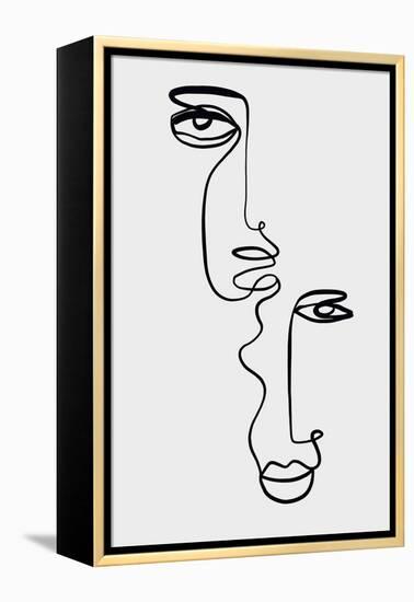 Faces 2-Design Fabrikken-Framed Stretched Canvas