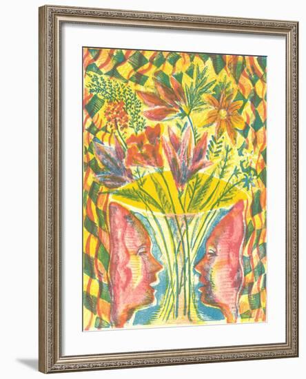 Faces and Flowers-Mary Kuper-Framed Giclee Print