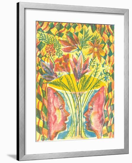 Faces and Flowers-Mary Kuper-Framed Giclee Print